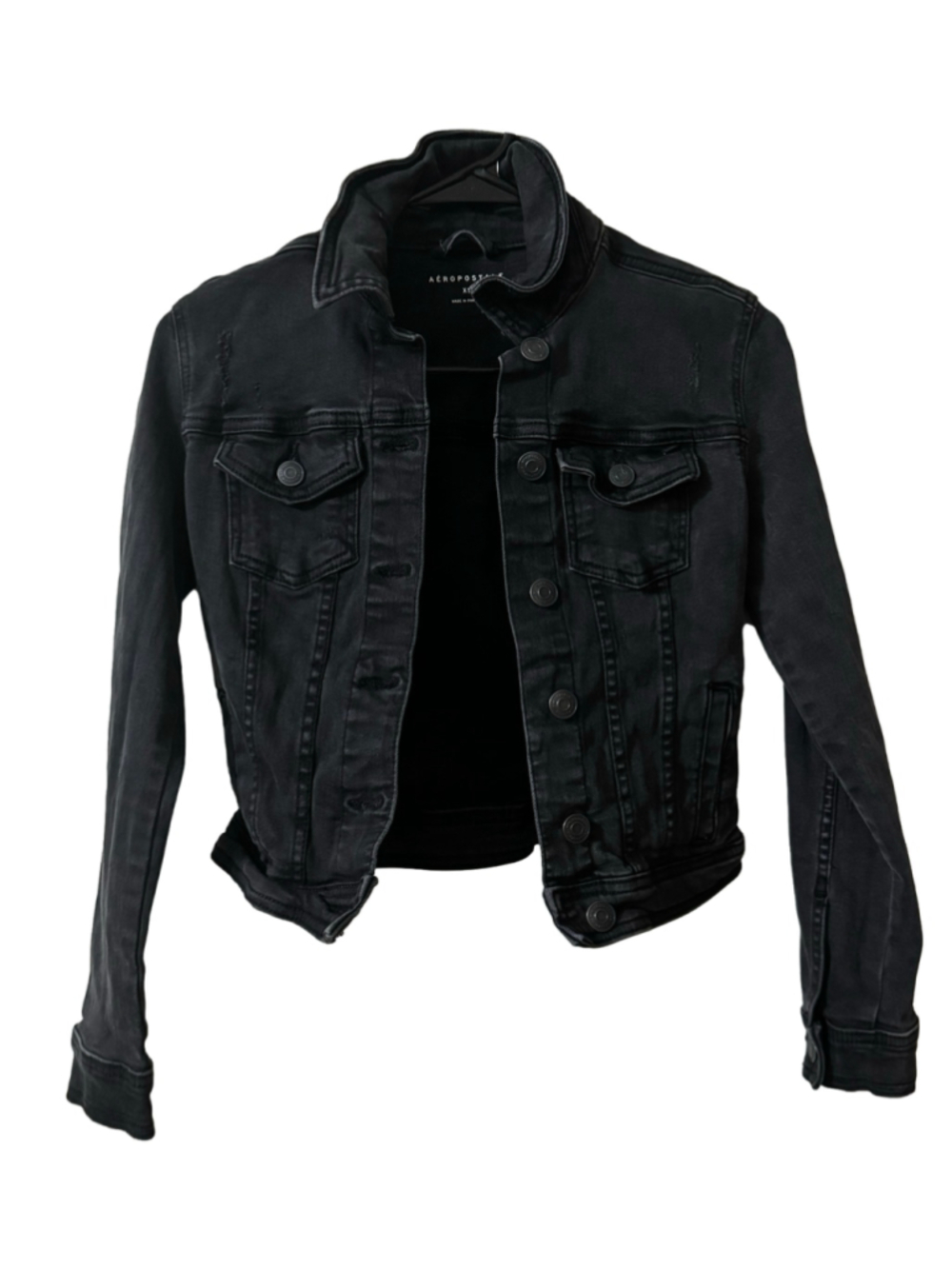 Aeropostale Black Denim Jean Jacket Size XS